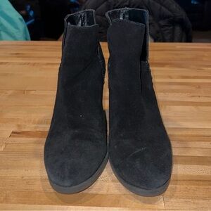 Steve Madden Black Suede Chelsea Ankle Boots